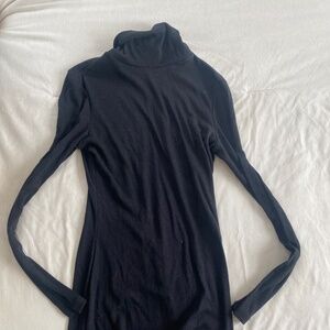 Black turtleneck Mini dress